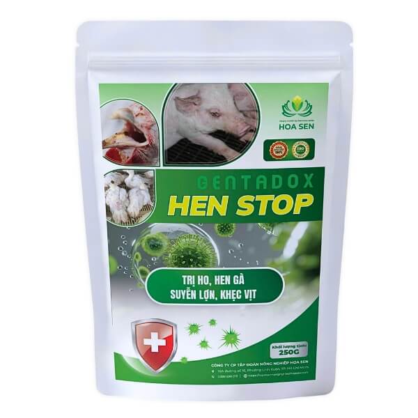 HEN STOP – Đặc Trị Nhiễm Trùng Hô Hấp và Tiêu Hóa Cho Gia Súc, Gia Cầm